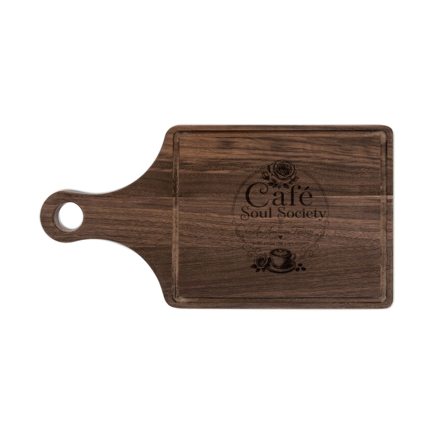 Cafe Soul Society Engraved Café Cutting Board - Charcuterie & Serving Board