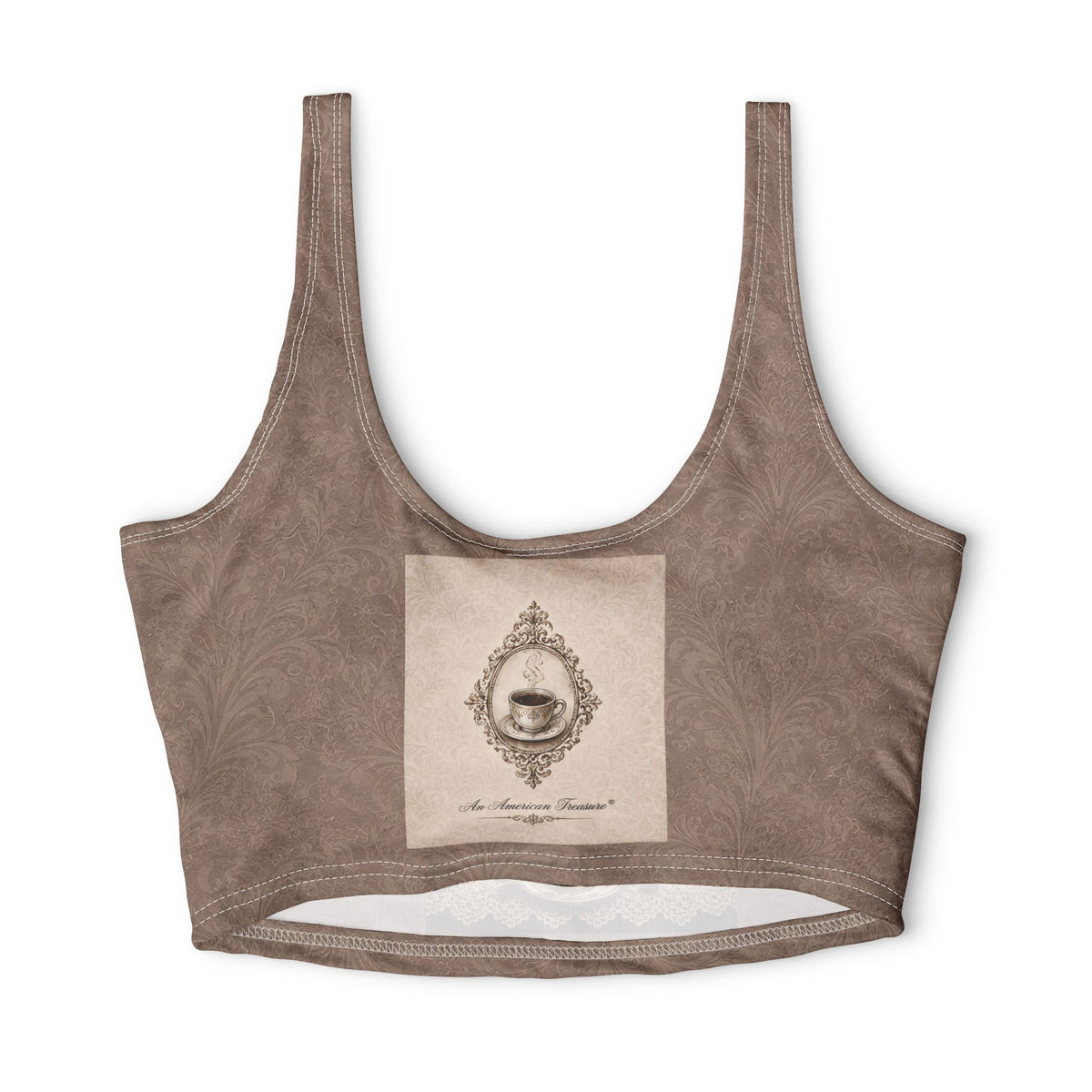 Espresso Yourself Couture Collection : Running on Espresso & Attitude Crop Sports Bra - Collection One - Style One