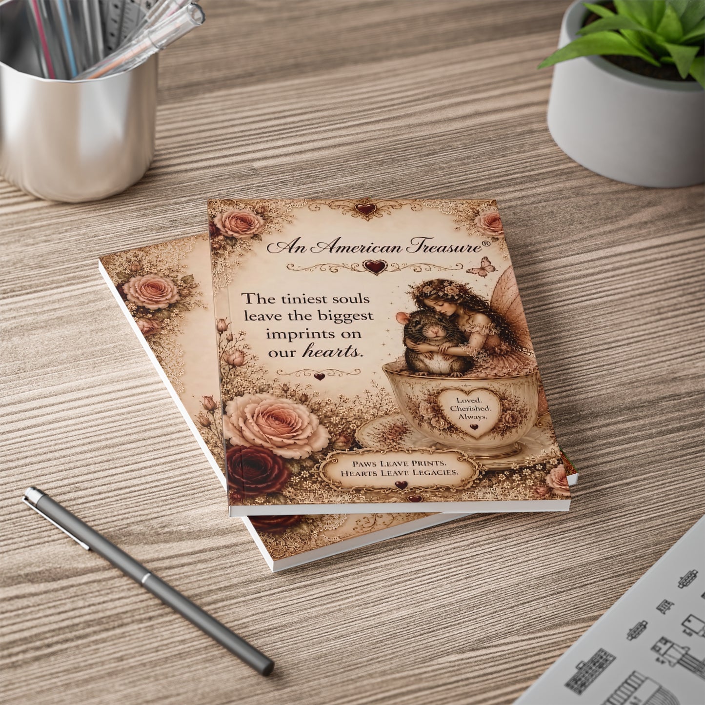 RattaCutie Couture Limited Edition Pet Notebook – “The tiniest souls leave the biggest imprints on our hearts” A5 Softcover