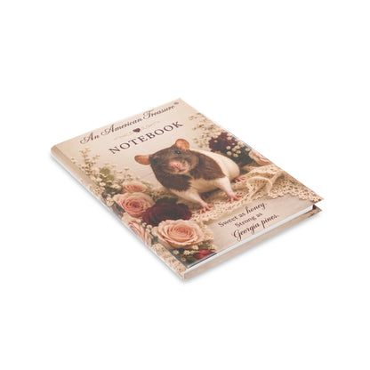 RattaCutie Couture Limited Edition Vintage Floral Rat Hardcover Notebook — "An American Treasure" Puff-Cover Journal