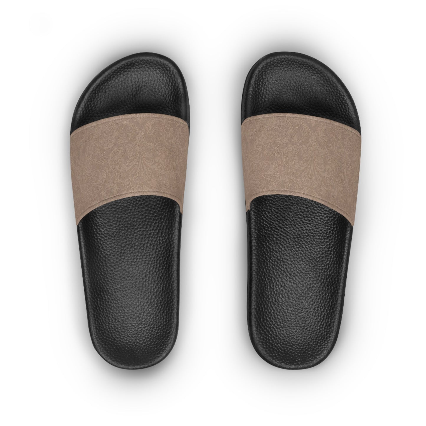 Espresso Yourself Couture Collection :  Women’s Neutral Beige Slide Sandals — Casual Pool & Beach Slides - Collection One - Style One