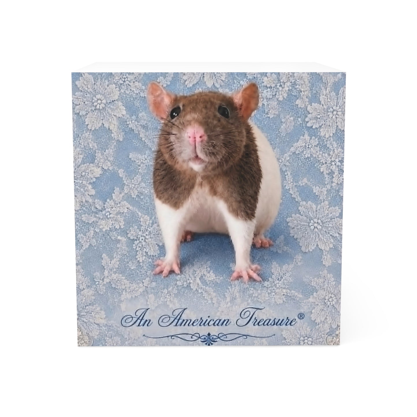 RattaCutie Couture Limited Edition Note Cube - 'An American Treasure' Decorative Sticky Memo Block
