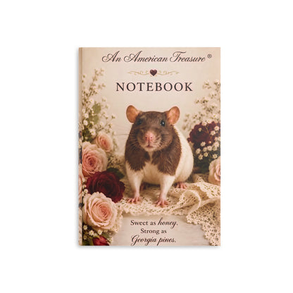 RattaCutie Couture Limited Edition Vintage Floral Rat Hardcover Notebook — "An American Treasure" Puff-Cover Journal