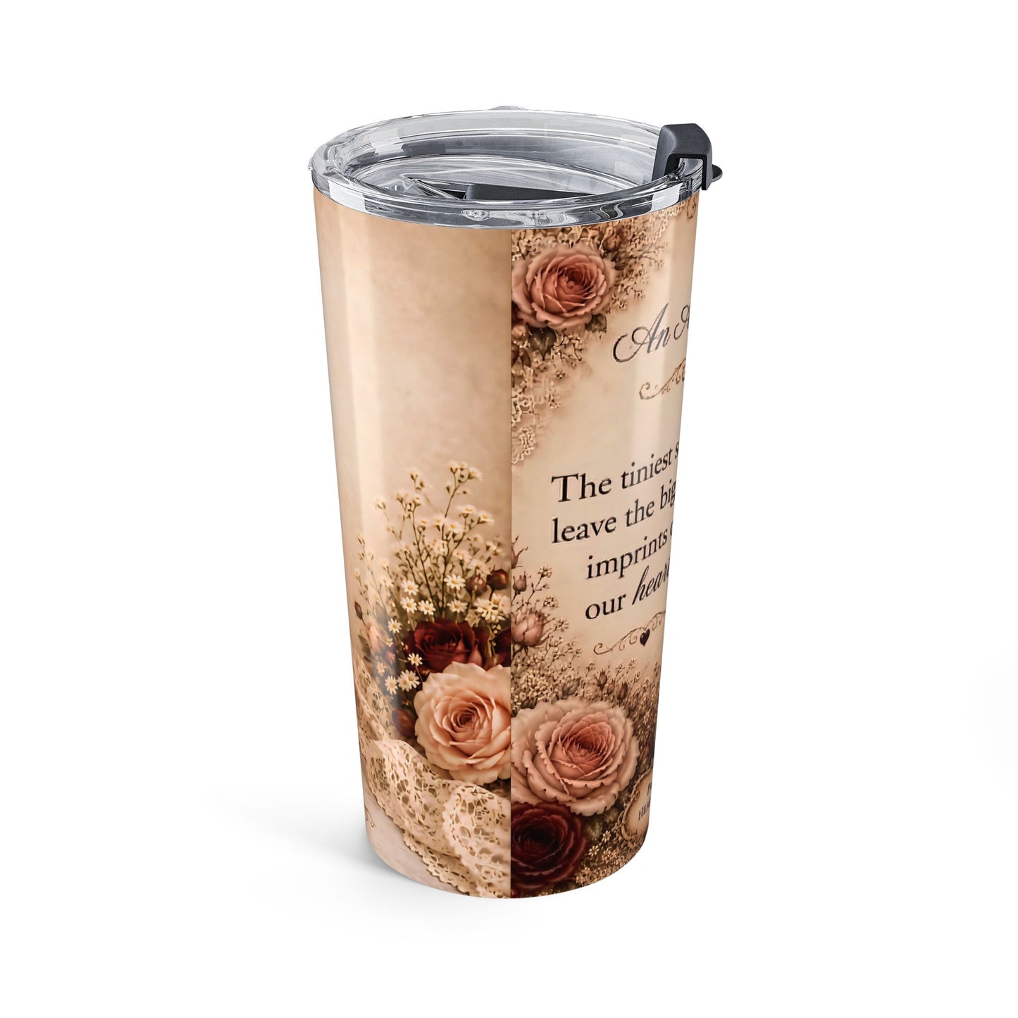 RattaCutie Couture Limited Edition 20oz Floral Tumbler — "An American Treasure" Quote