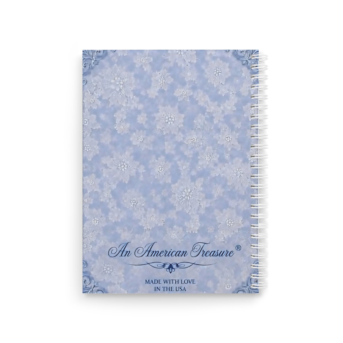 RattaCutie Couture Limited Edition  Photo Spiral Notebook — "An American Treasure" Vintage Blue Journal