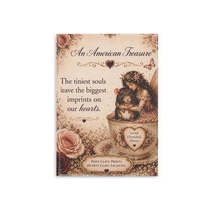 RattaCutie Couture Limited Edition Hardcover Notebook — "An American Treasure" Fairy Memory Journal (Puffy Cover)