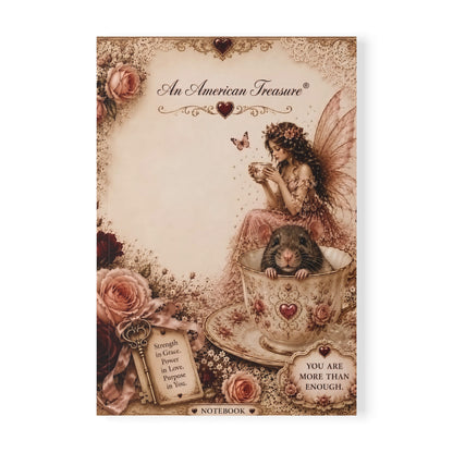 RattaCutie Couture Limited Edition Fairy Teacup Notebook — A5 Softcover Journal with Inspirational Quote