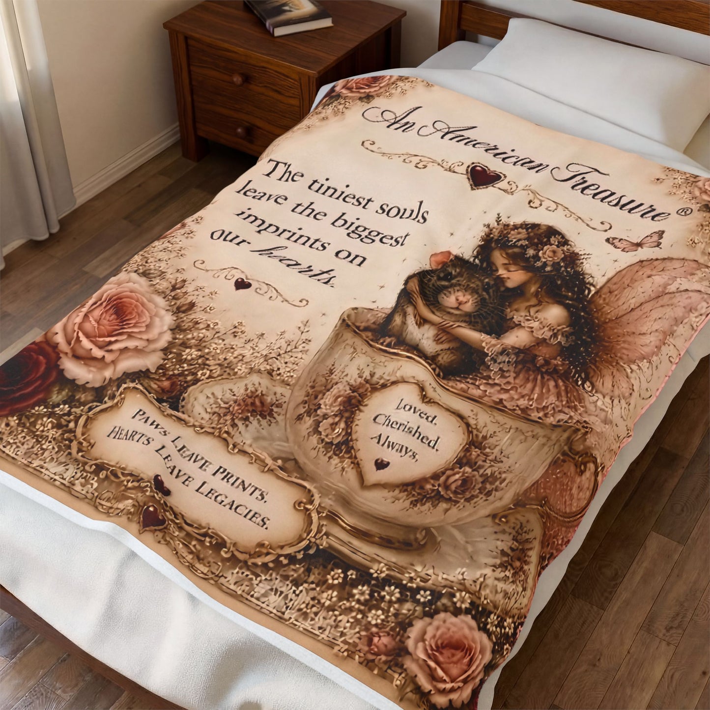 RattaCutie Couture Limited Edition Velveteen Blanket – "The tiniest souls leave the biggest imprints on our hearts"
