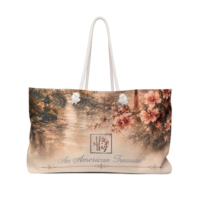 Bamboo & Blossom Collection Floral Lantern Weekender Bag — "An American Treasure" Vintage Travel Tote