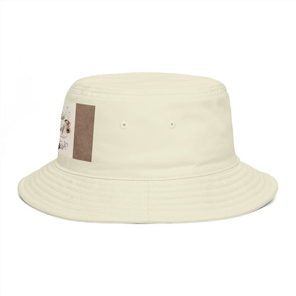 Express Yourself Couture Collection Coffee Patch Bucket Hat — Vintage Café Vibe, Casual Sun Hat for Coffee Lovers - Collection One - Style One