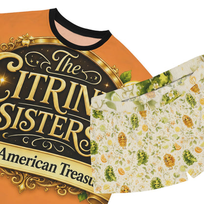 Citrine Sisters Women's Short Pajama Set — All‑Season Comfy Lounge PJs Limited Edition Series One Design One
