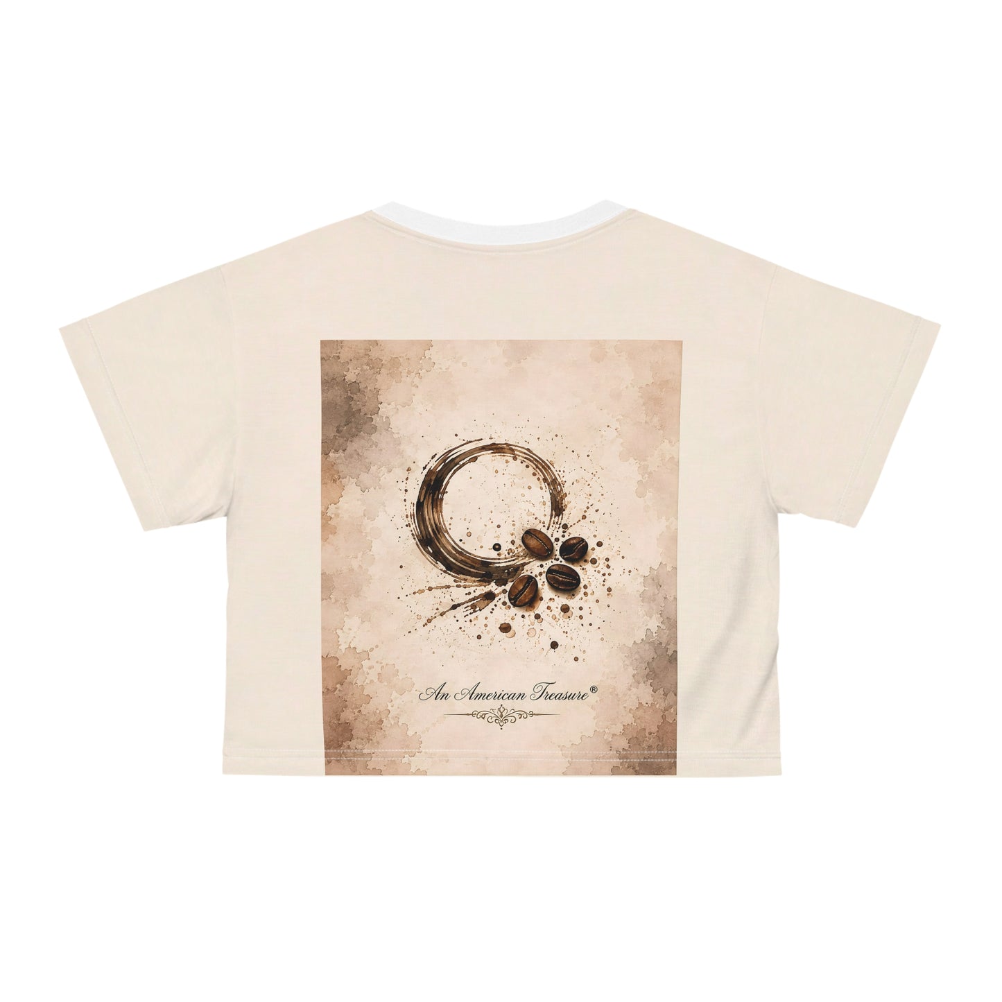 Espresso Yourself Couture Collection Coffee Crop Tee — "Sweet & Strong, Just Like My Coffee" Vintage Cafe Top - Collection One  - Style Two