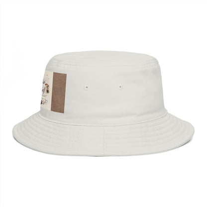 Express Yourself Couture Collection Coffee Patch Bucket Hat — Vintage Café Vibe, Casual Sun Hat for Coffee Lovers - Collection One - Style One