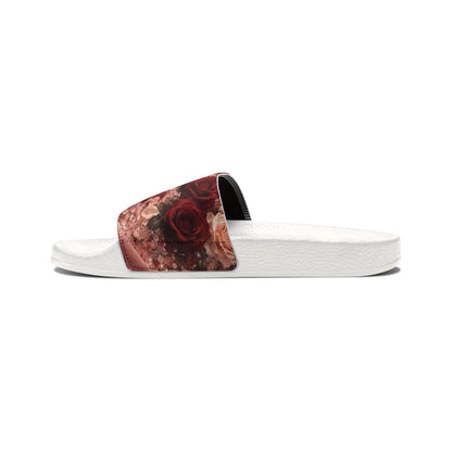 The Velvet Rose Slide Sandals — Women's Removable-Strap Pool Slides
