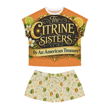 Citrine Sisters Women's Short Pajama Set — All‑Season Comfy Lounge PJs Limited Edition Series One Design One