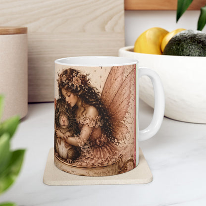 RattaCutie Couture Limited Edition Sentimental Girl & Mouse Ceramic Mug — "Kindest souls leave the biggest paw prints on our hearts"