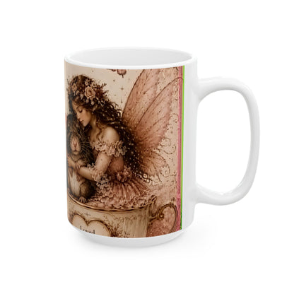 RattaCutie Couture Limited Edition Sentimental Girl & Mouse Ceramic Mug — "Kindest souls leave the biggest paw prints on our hearts"