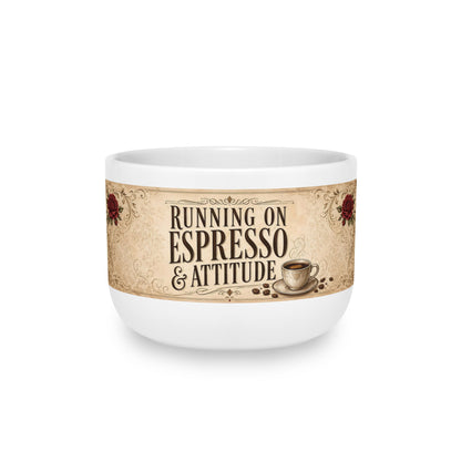 Espresso Yourself Couture Collection 25oz Latte Mug — "Running on Espresso & Attitude" Vintage Coffee Cup - Collection One  - Style One