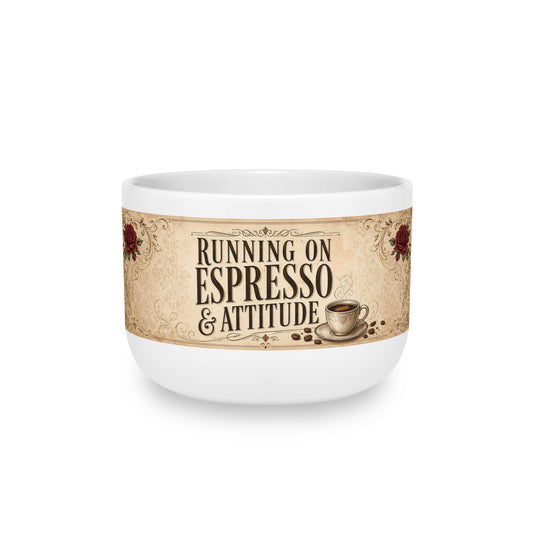 Espresso Yourself Couture Collection 25oz Latte Mug — "Running on Espresso & Attitude" Vintage Coffee Cup - Collection One  - Style One