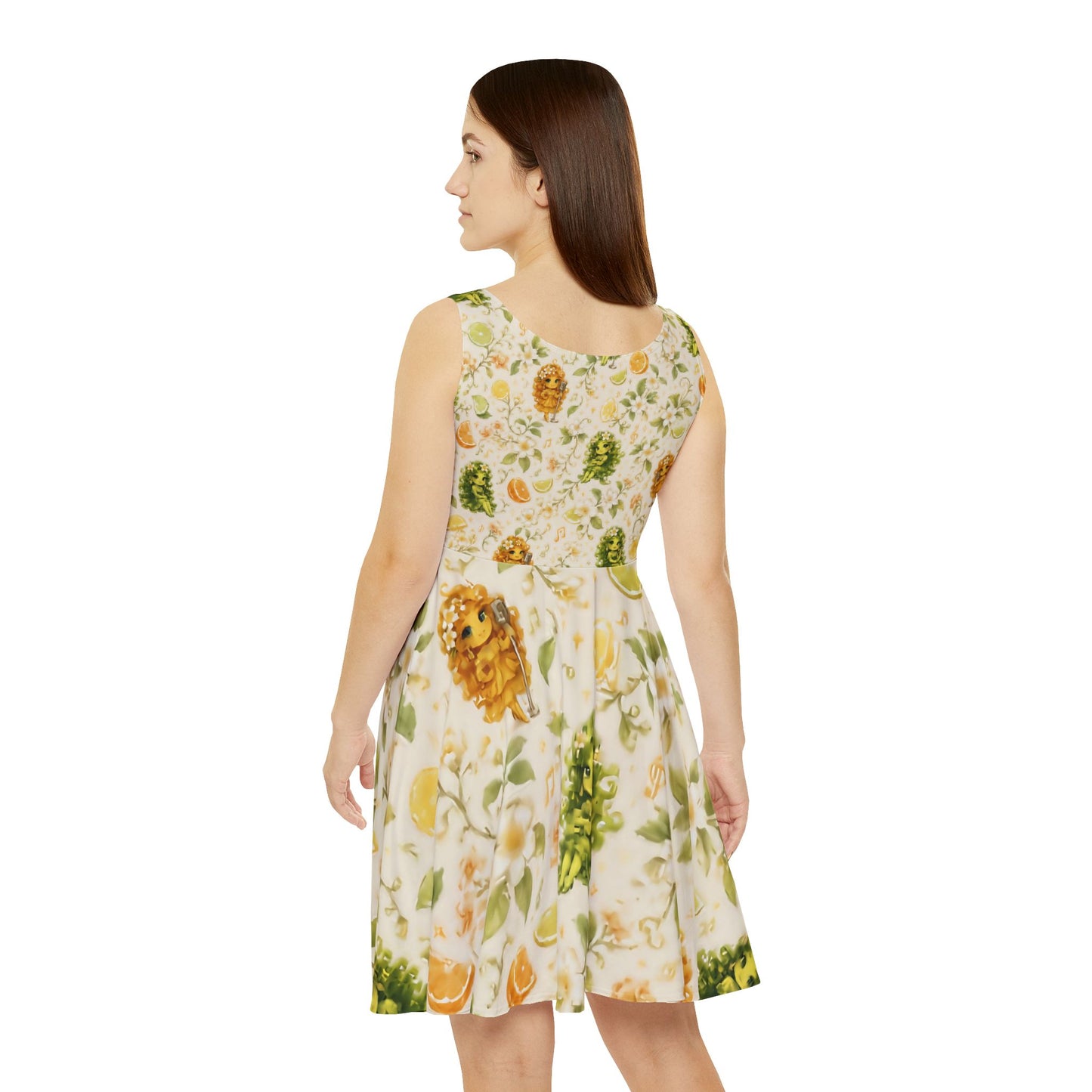 Citrine Sisters Skater Dress — All-Season Women’s AOP Dress Limited Edition Series One Design One