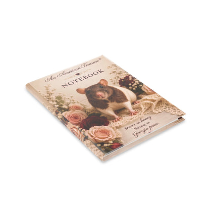 RattaCutie Couture Limited Edition Vintage Floral Rat Hardcover Notebook — "An American Treasure" Puff-Cover Journal