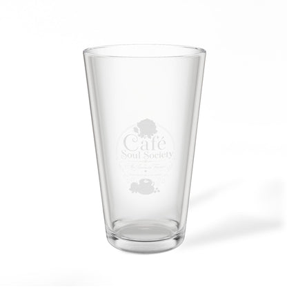 Cafe Soul Society Engraved 16oz Pint Mixing Glass — Personalized Cocktail & Beer Glassware