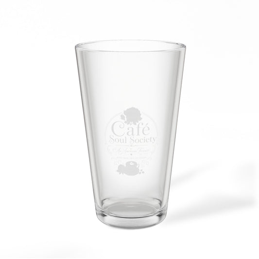 Cafe Soul Society Engraved 16oz Pint Mixing Glass — Personalized Cocktail & Beer Glassware