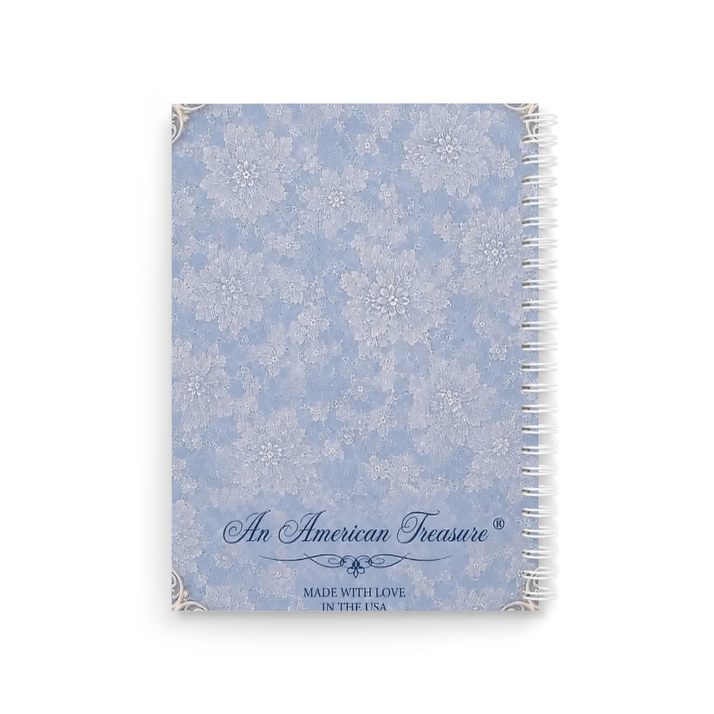 RattaCutie Limited Edition Spiral Notebook – "An American Treasure" Blue Lace Cover