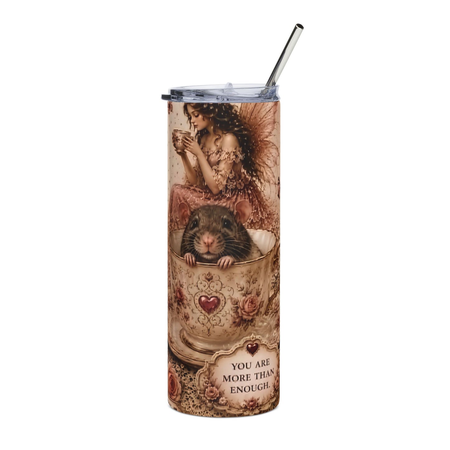 RattaCutie Couture Limited Edition Series 3 Vintage Rose Stainless Steel Tumbler - 20oz Floral Design