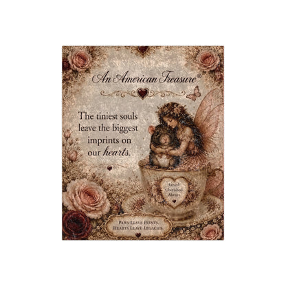 RattaCutie Couture Limited Edition Crushed Velvet Blanket - 'An American Treasure' Angel & Heart Design