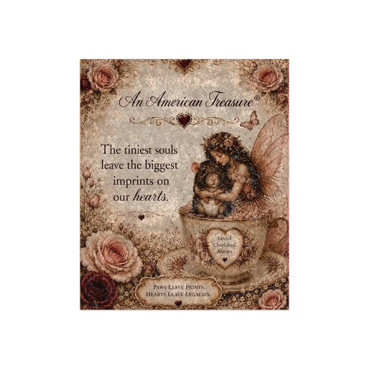 RattaCutie Couture Limited Edition Crushed Velvet Blanket - 'An American Treasure' Angel & Heart Design