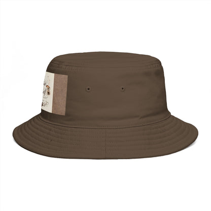 Express Yourself Couture Collection Coffee Patch Bucket Hat — Vintage Café Vibe, Casual Sun Hat for Coffee Lovers - Collection One - Style One