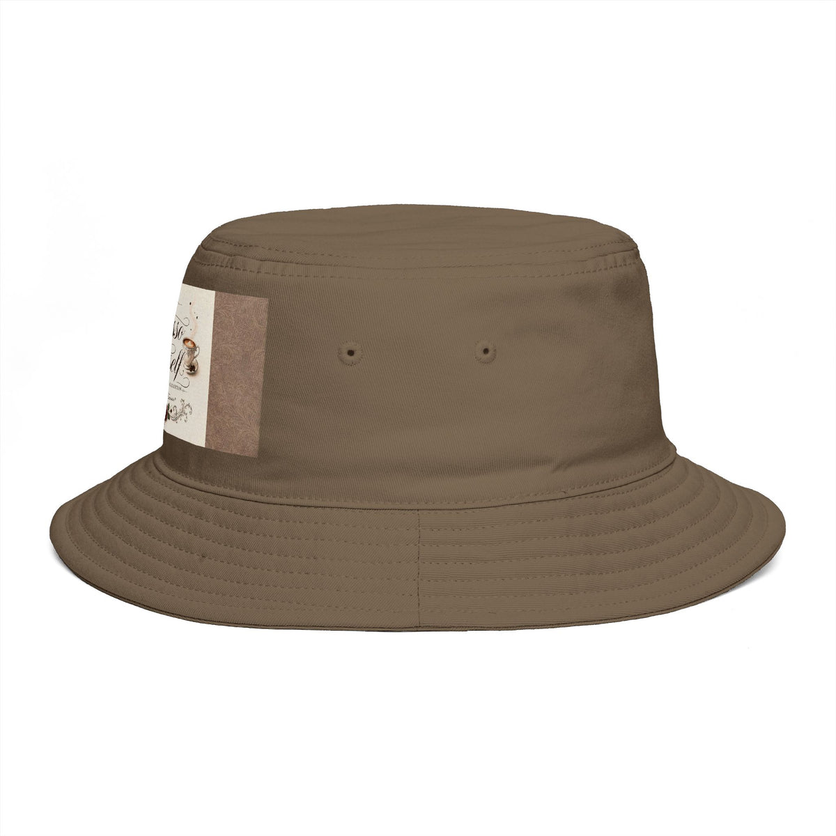 Express Yourself Couture Collection Coffee Patch Bucket Hat — Vintage Café Vibe, Casual Sun Hat for Coffee Lovers - Collection One - Style One