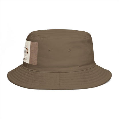 Express Yourself Couture Collection Coffee Patch Bucket Hat — Vintage Café Vibe, Casual Sun Hat for Coffee Lovers - Collection One - Style One