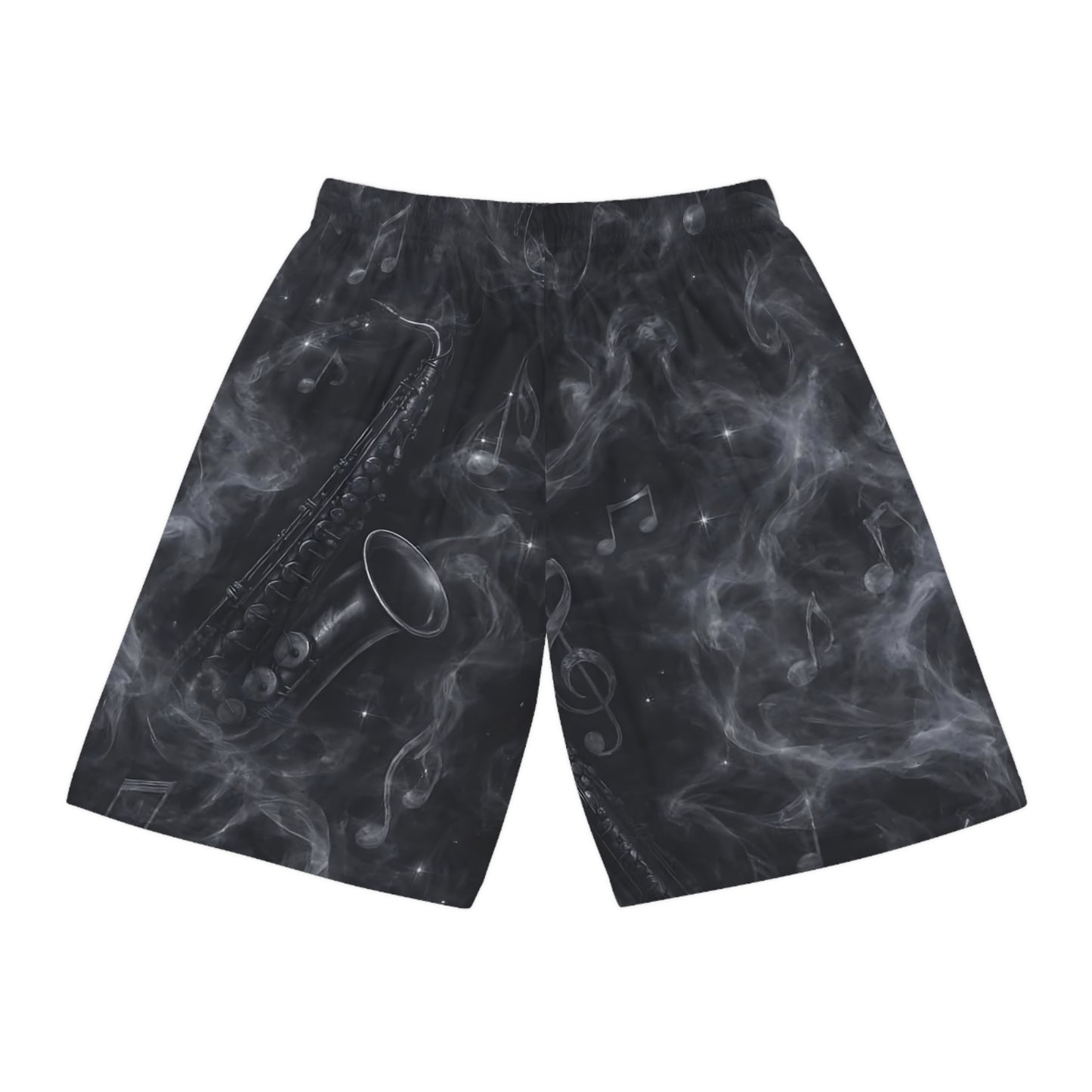 Midnight Metro Basketball Shorts — All-Over Print Athletic Shorts for Musicians