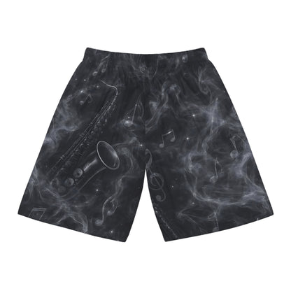 Midnight Metro Basketball Shorts — All-Over Print Athletic Shorts for Musicians