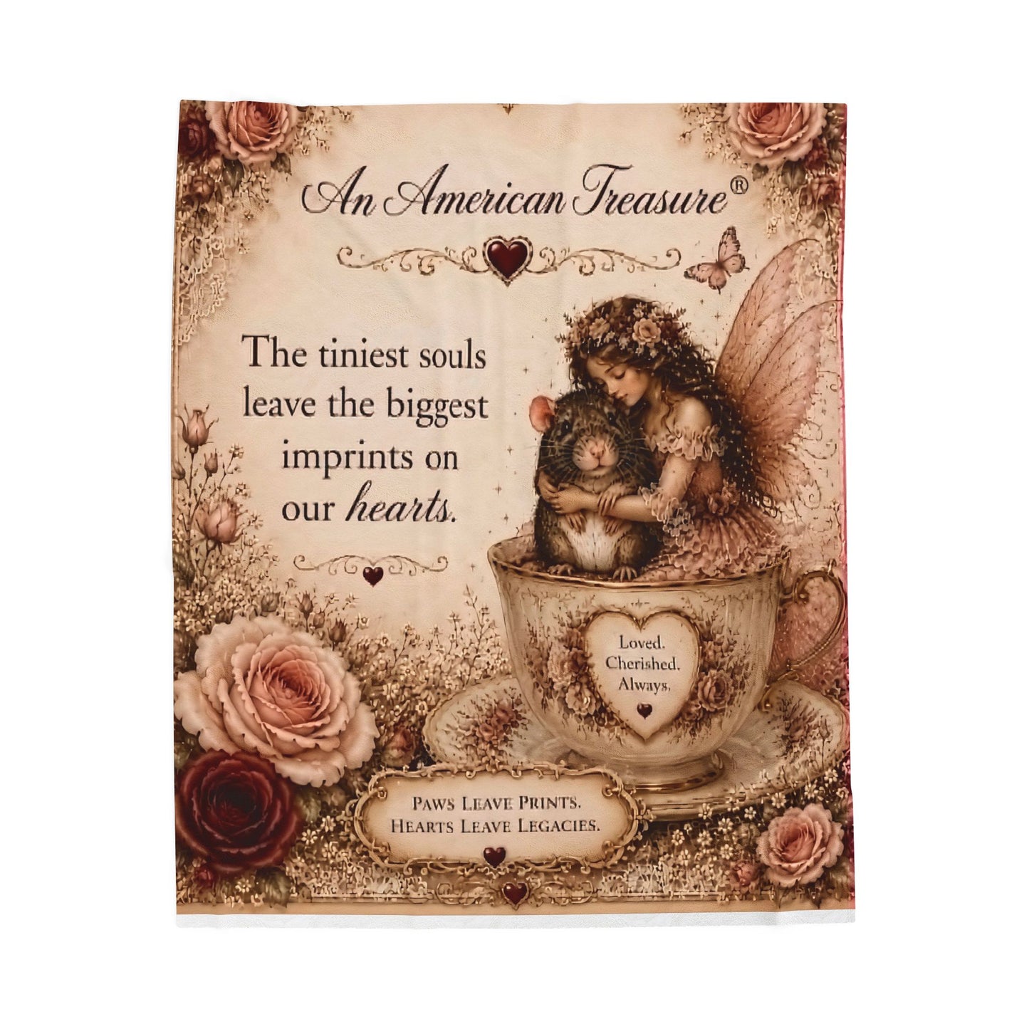 RattaCutie Couture Limited Edition Velveteen Blanket – "The tiniest souls leave the biggest imprints on our hearts"