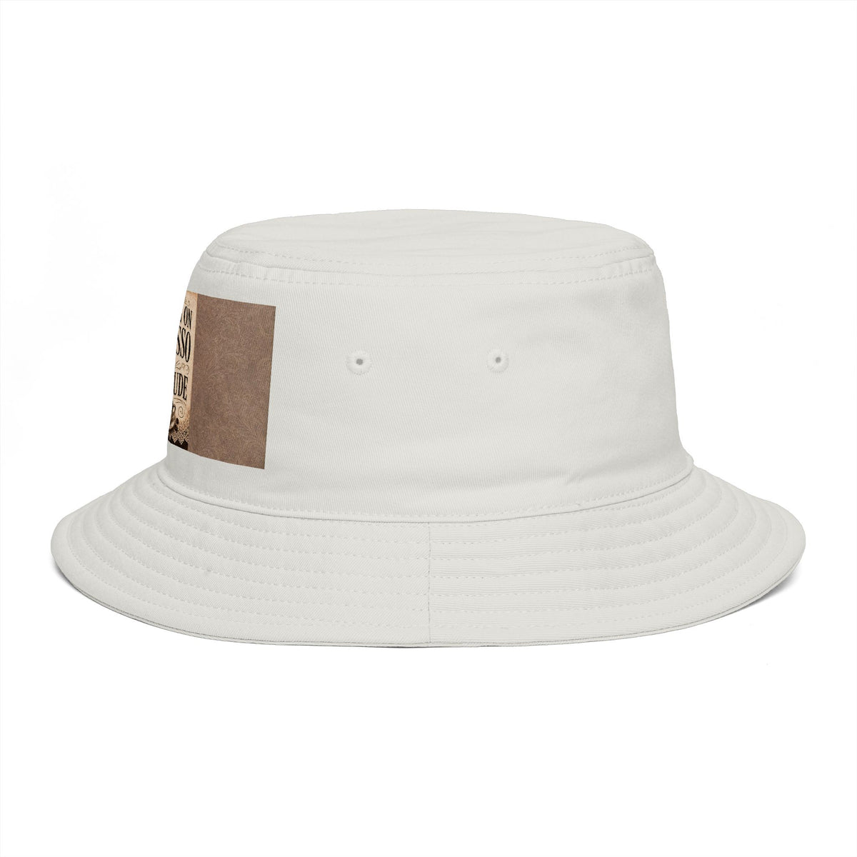 Espresso Yourself Couture Collection : Running on Espresso Attitude Bucket Hat — Coffee Lover Patch Bucket Hat - Collection One - Style One