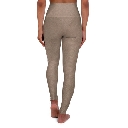 Espresso Yourself Couture Collection : Neutral Taupe High-Waist Yoga Leggings — Soft Sculpting Activewear - Collection One - Style One