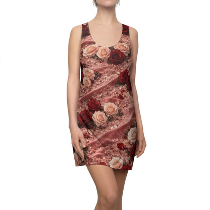 Velvet Rose Racerback Dress – All-Over Print Romantic Sundress
