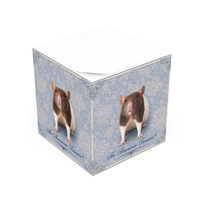 RattaCutie Couture Limited Edition Note Cube – "An American Treasure" Decorative Sticky Note Block