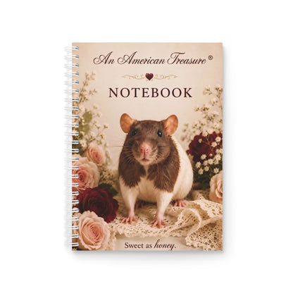 RattaCutie Couture Limited Edition Spiral Notebook — Vintage Floral Notebook “An American Treasure” (Sweet as Honey)