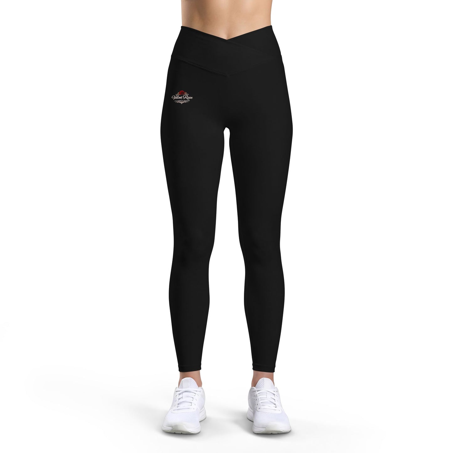 The Velvet Rose Women’s Luxe Leggings - Black High-Waist Yoga Leggings