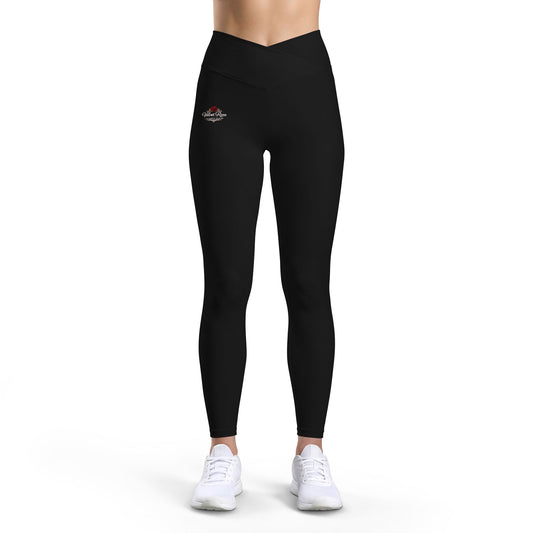 The Velvet Rose Women’s Luxe Leggings - Black High-Waist Yoga Leggings