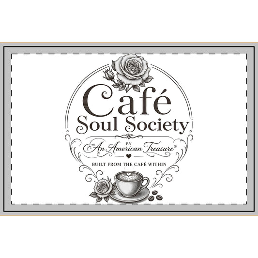 Cafe Soul Society Serving Tray — Decorative Coffee-Themed Kitchen Tray