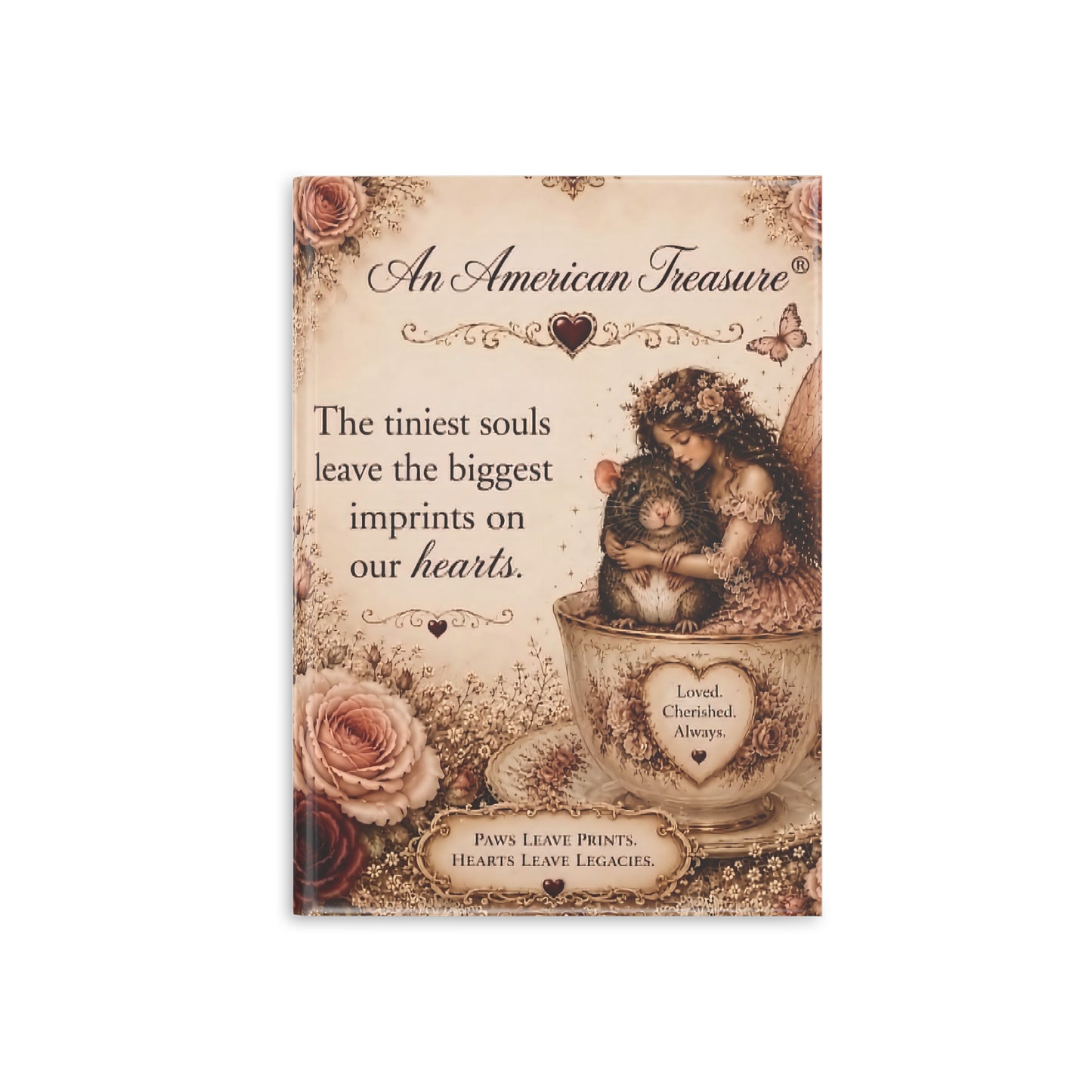 RattaCutie Couture Limited Edition Hardcover Notebook — "An American Treasure" Fairy Memory Journal (Puffy Cover)