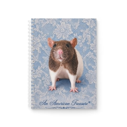 RattaCutie Limited Edition Spiral Notebook – "An American Treasure" Blue Lace Cover