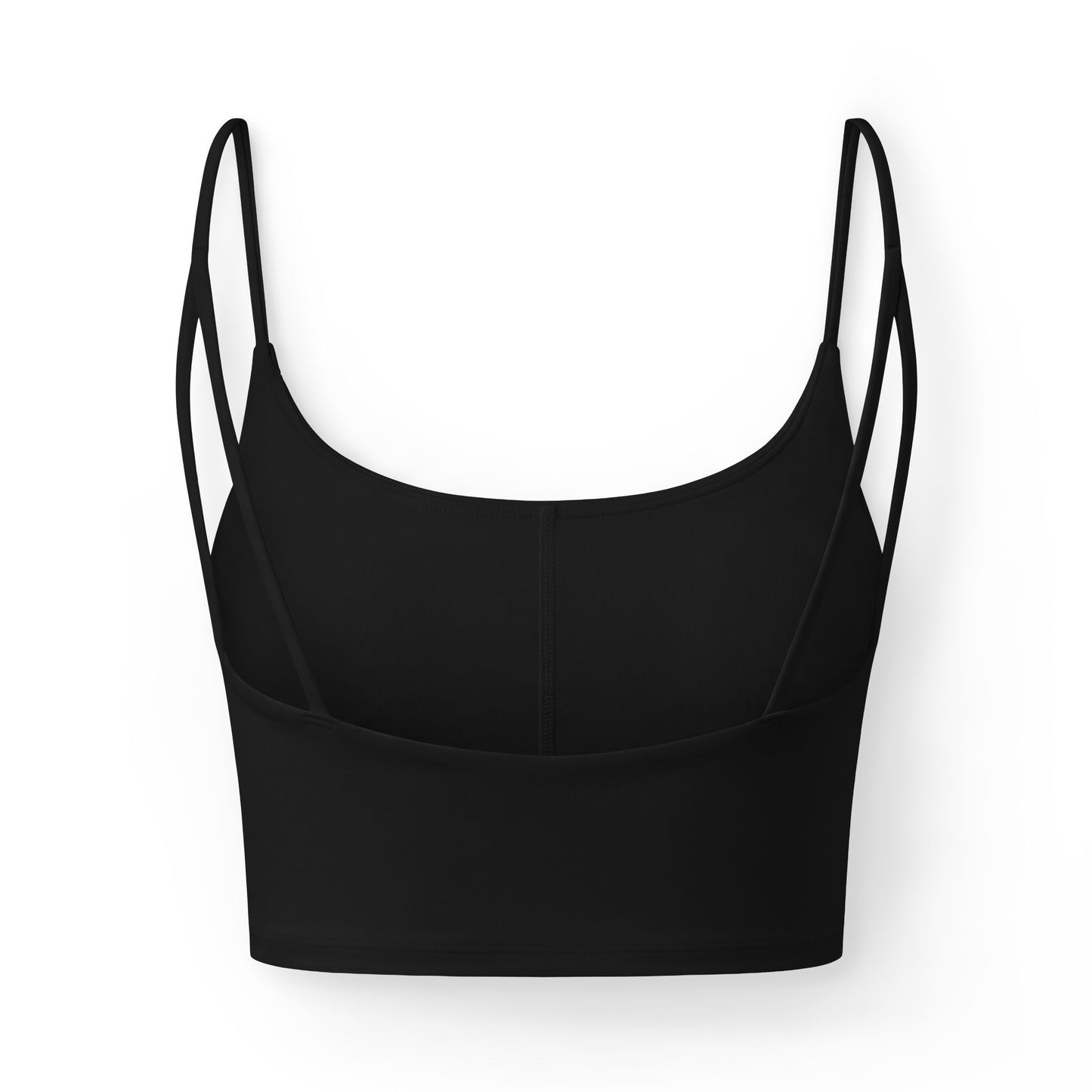 The Velvet Rose Collection Women's Luxe Bra — Sleek Black Strappy Crop Top Bra with Subtle 'Velvet Rose' Logo