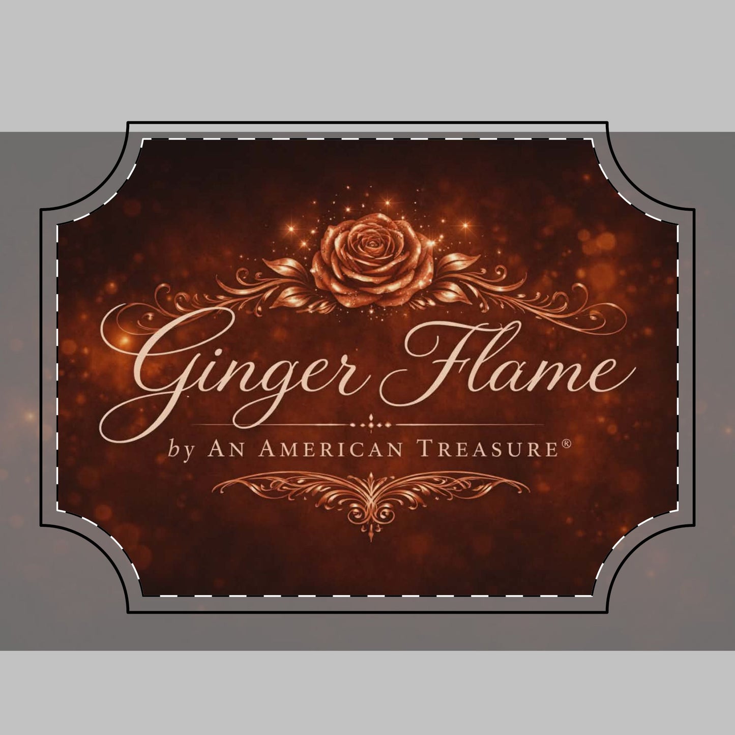 Ginger Flame Woven Straw Tote Bag — "Ginger Flame" Decorative Beach & Market Tote