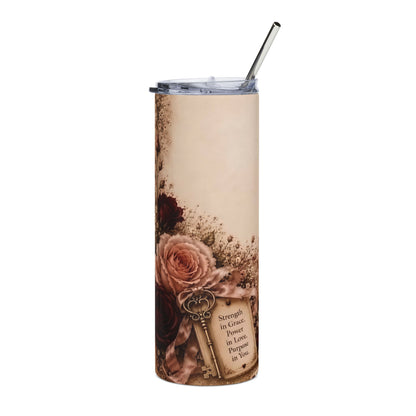 RattaCutie Couture Limited Edition Series 3 Vintage Rose Stainless Steel Tumbler - 20oz Floral Design